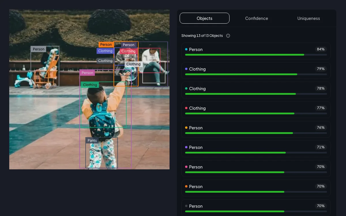 Object detection preview