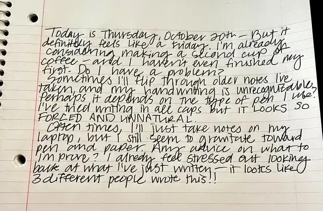 Handwritten Note